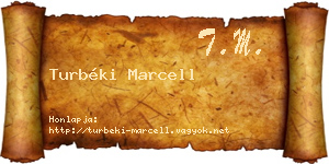 Turbéki Marcell névjegykártya